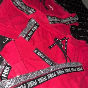 Pink VS track suit. Size large.